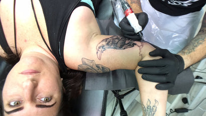 Spektra Xion Tattooing. Straight black shading.