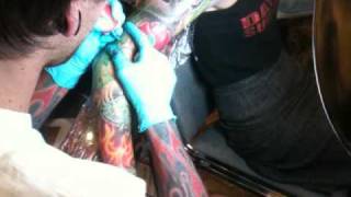 Nick Baxter Tattooing with FK Irons at Hell City AZ