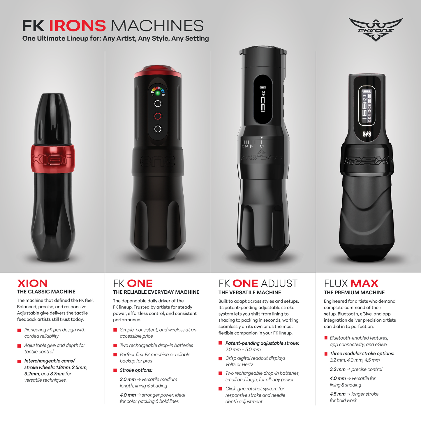FK One Adjust Wireless Tattoo Machine - FK Irons - Precision Tattoo MachinesFK One Adjust Wireless Tattoo Machine