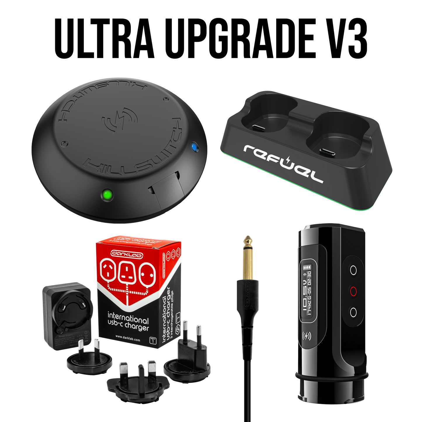 ULTRA Upgrade Pack EXO w/ PBII+ - FK Irons - Precision Tattoo MachinesULTRA Upgrade Pack EXO w/ PBII+