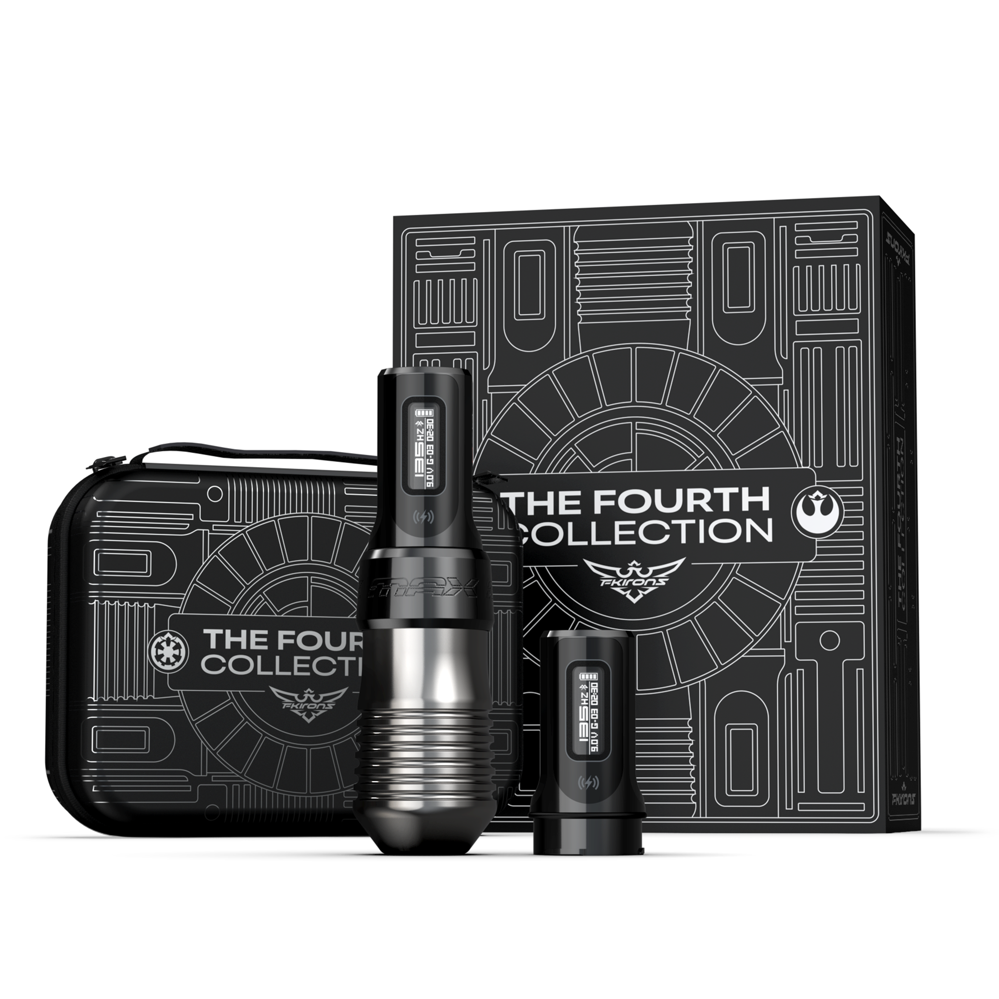 The Fourth Collection: C3-FK - Flux タトゥーマシン The Fourth Collection: Flux Max w/ 2 PowerBolt II's - Limited