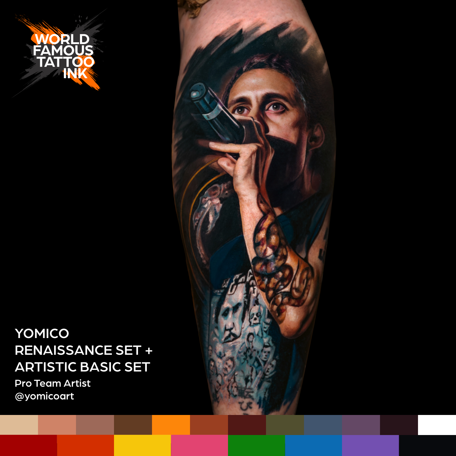 Yomico Moreno Renaissance Set — World Famous Tattoo Ink — 1oz - FK Irons - Precision Tattoo MachinesYomico Moreno Renaissance Set — World Famous Tattoo Ink — 1oz