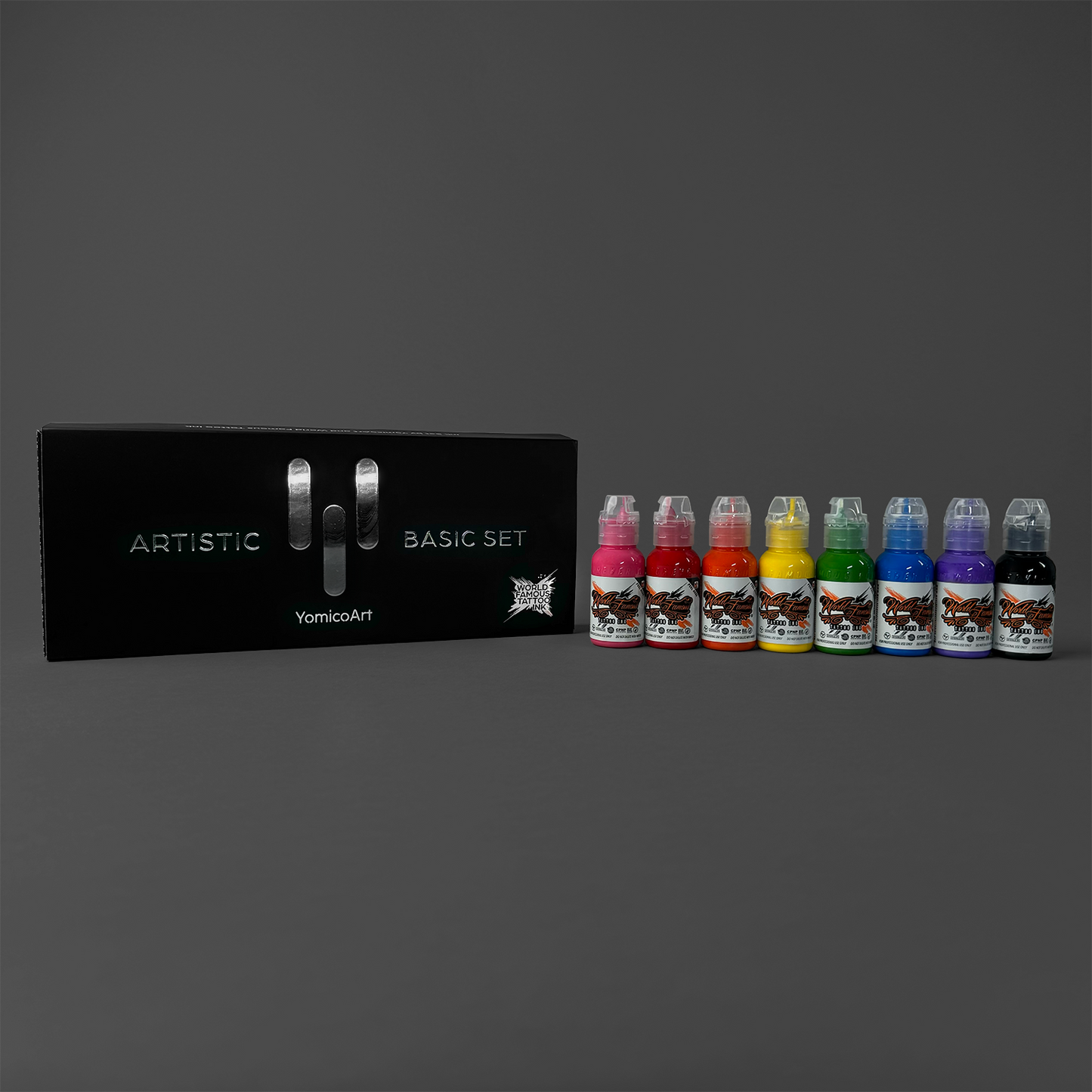 Yomico Moreno Artistic Basic Set — World Famous Tattoo Ink — 1oz - FK Irons - Precision Tattoo MachinesYomico Moreno Artistic Basic Set — World Famous Tattoo Ink — 1oz