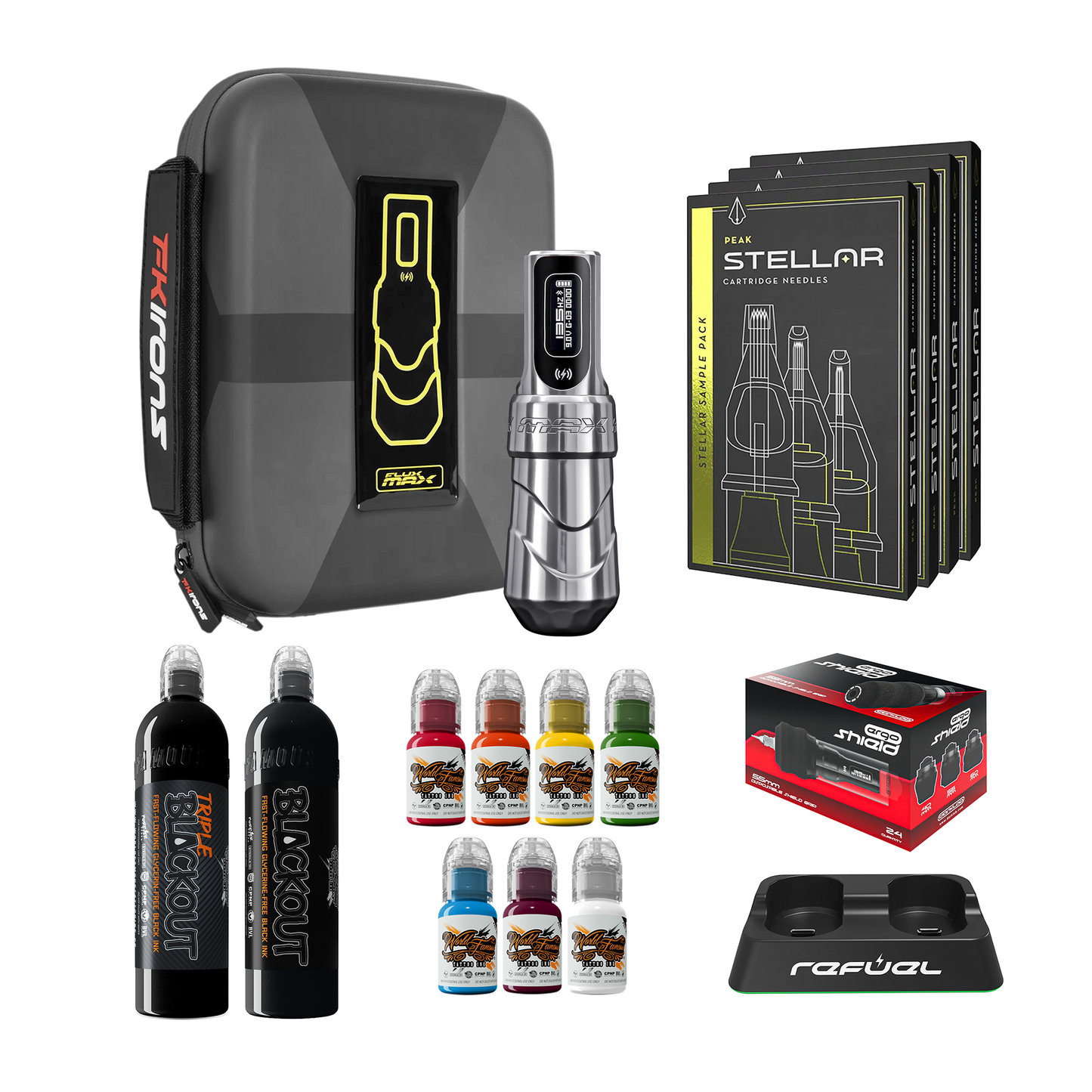 FK Irons Flux Max Pro Bundle With PowerBolt Batteries – Pick Color and Stroke LengthFK Irons Flux Max Pro Bundle With PowerBolt Batteries – Pick Color and Stroke Length