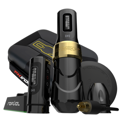 Flux Max ULTRA Bundle - Gold Stealth - FK Irons - Precision Tattoo Machines