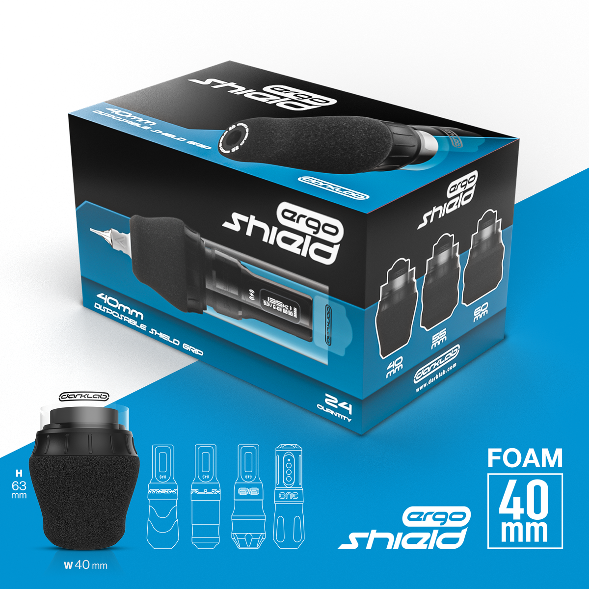 Darklab Ergo Shield Grip – Sample Pack of 3Darklab Ergo Shield Grip – Sample  Pack of 3
