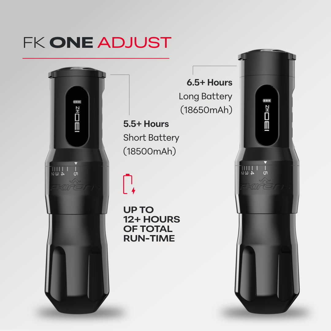 FK One Adjust Wireless Tattoo Machine - FK Irons - Precision Tattoo MachinesFK One Adjust Wireless Tattoo Machine
