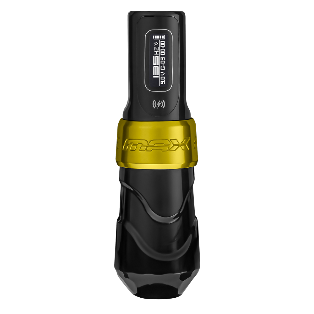 Flux Max Gold with PowerBolt II - FK Irons - Precision Tattoo MachinesFlux Max Gold with PowerBolt II