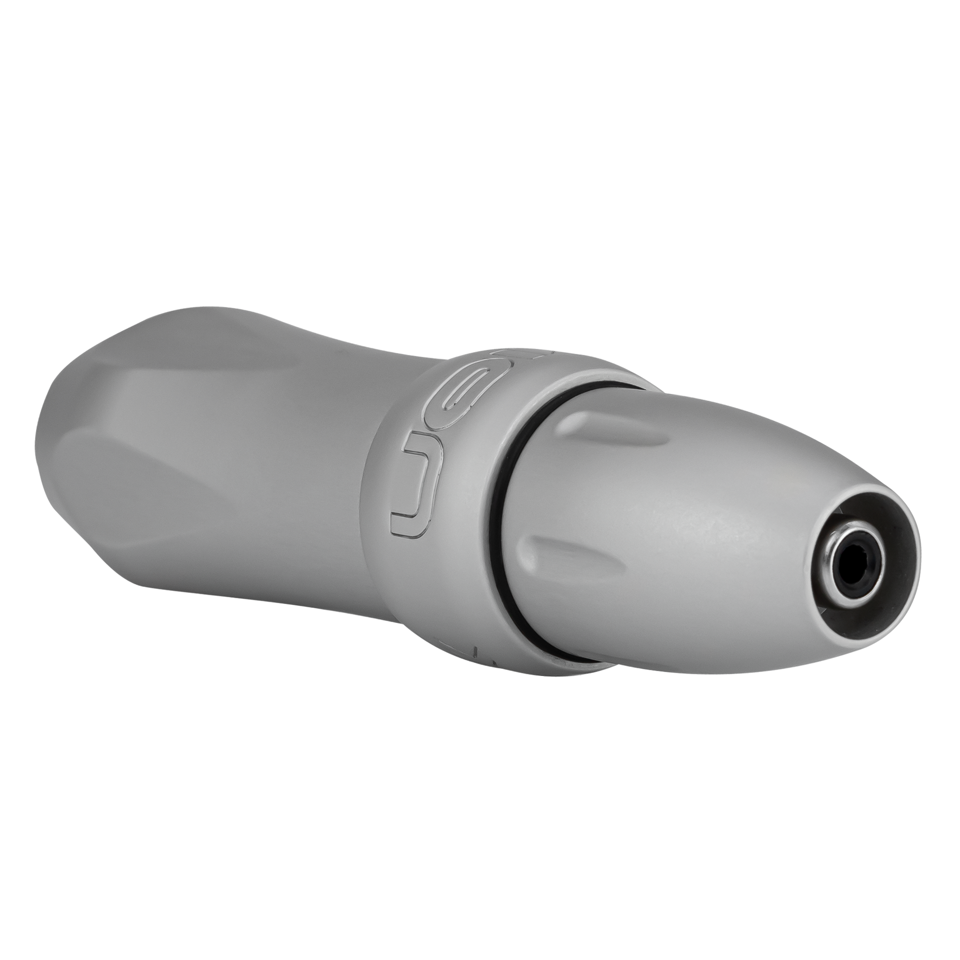 Spektra Xion in a frosted silvertone/gray color, view from the plug