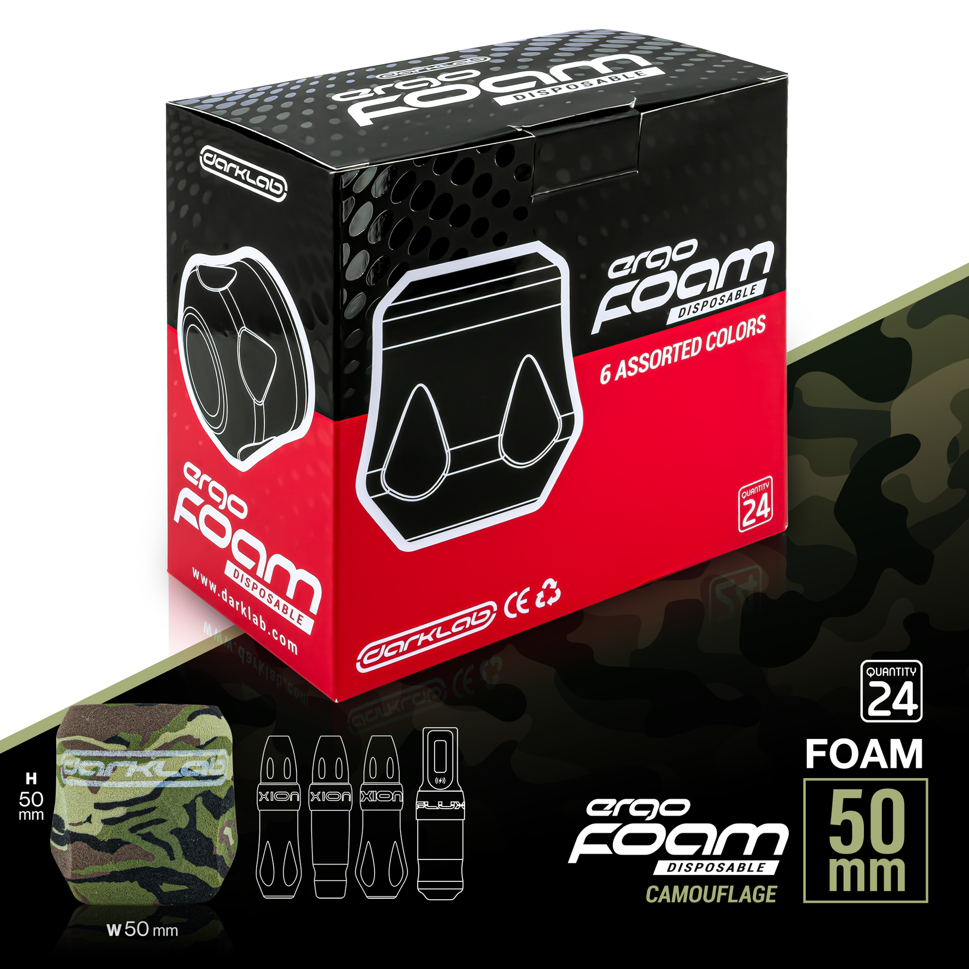 Ergo Disposable Foam Covers - Box of 24 - FK Irons - Precision Tattoo MachinesErgo Disposable Foam Covers - Box of 24