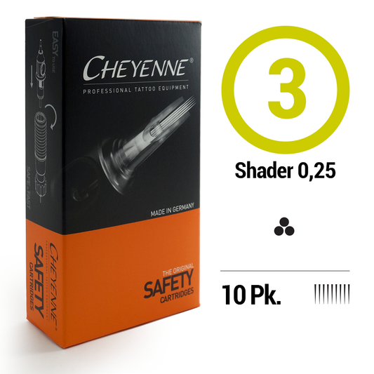 3 Shader .25 Tattoo Cartridge Needle
