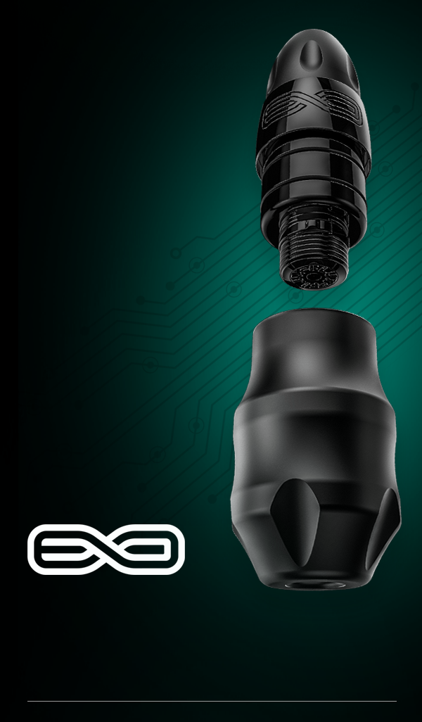 EXO Stealth + 2 PowerBolts | FK Irons - Tattoo Machines, Tattoo 